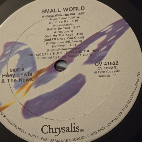 Huey Lewis and the News Small World vintage vinyl record album GUC - Picture 9 of 10